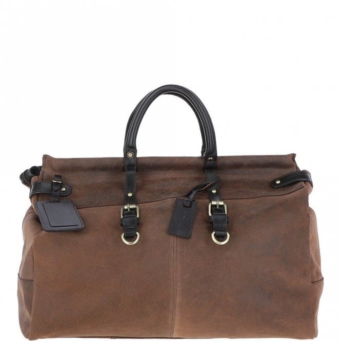 Ashwood Leather Weekend Holdall Oily Brown : Gladstone