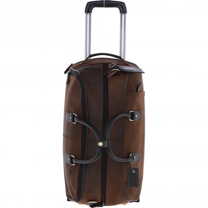 Ashwood Leather Wheeled Weekend Travel Holdall Oily Brown: Adrian