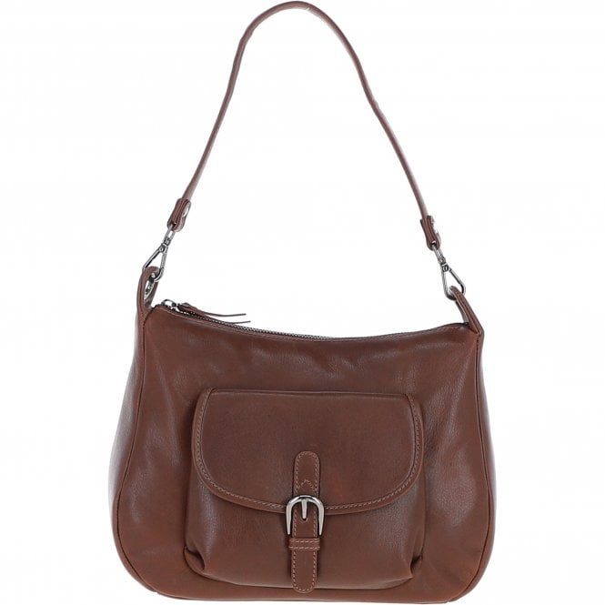 Ashwood Leather Women’s Buckle Shoulder Tote Bag Chestnut: S-33