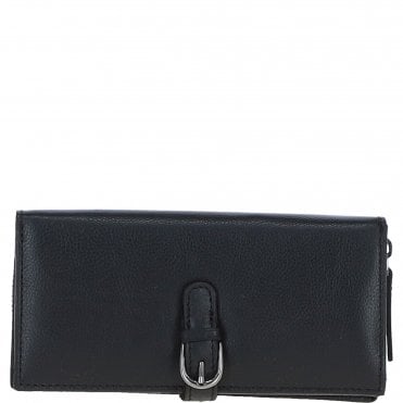 Ashwood Leather Women's Medium Sleek Purse Black: S-41