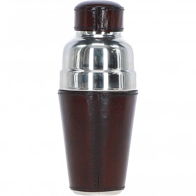 Ashwood Leather-Wrapped Stainless Steel French Cocktail Shaker Chestnut: LF-188
