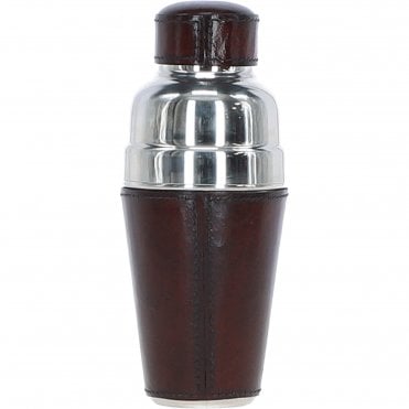 Ashwood Leather-Wrapped Stainless Steel French Cocktail Shaker Chestnut: LF-188