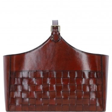 Ashwood Leather's Deluxe Handcrafted Simple & Unique Magazine Holder Chestnut: LF-162