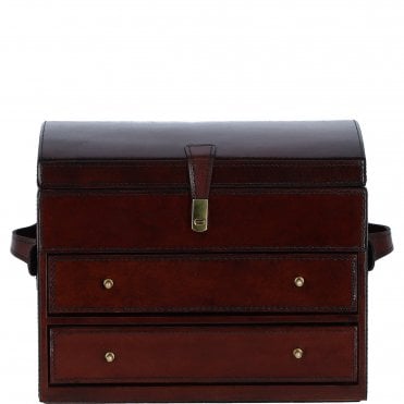 Ashwood Leather's Luxury Jewellery Box Large Chestnut: LF-164