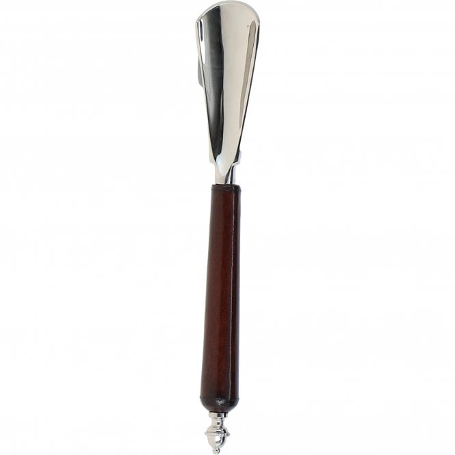 Ashwood Luxuary Leather Handled Shoe-Horn Chestnut: LF-129
