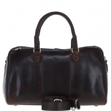 Luxury Leather Duffle Bag with Detachable Strap Brown: pl-47