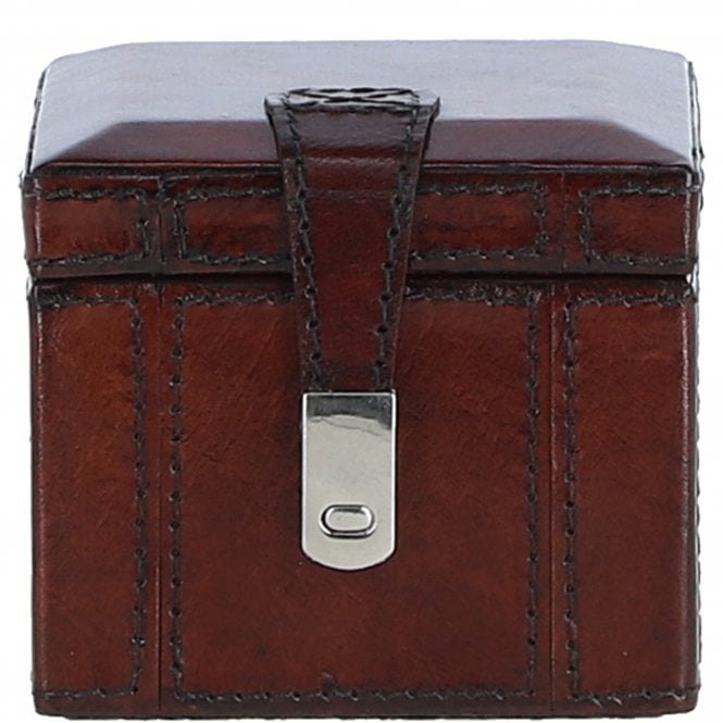 Ashwood Luxury Leather Single Watch and Bracelet Box with Velvet Interior Chestnut: LF-118