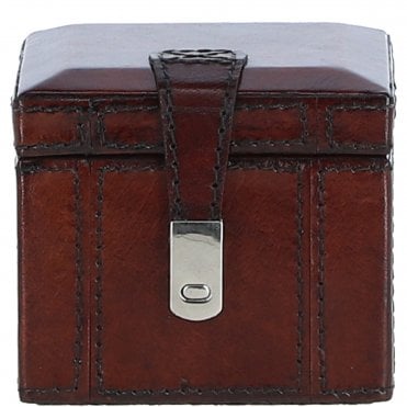 Ashwood Luxury Leather Single Watch and Bracelet Box with Velvet Interior Chestnut: LF-118