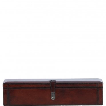 Ashwood Luxury Leather Watch and Bracelet Storage Box Chestnut: LF-121