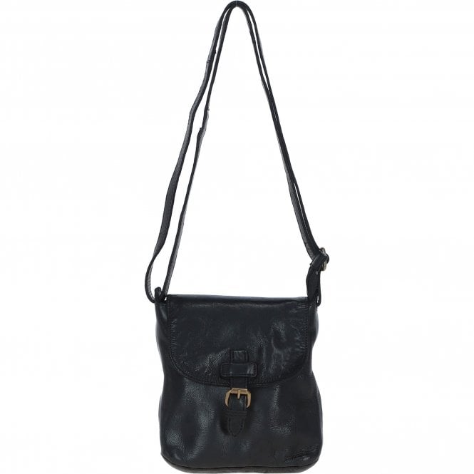 Ashwood Luxury Small Leather Flight Bag Black: D-90