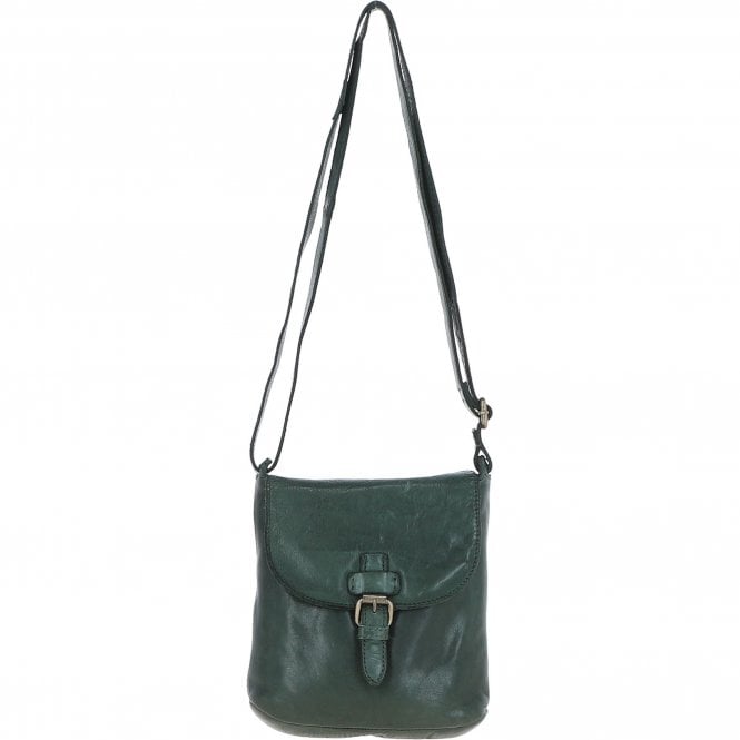 Ashwood Luxury Small Leather Flight Bag Green: D-90