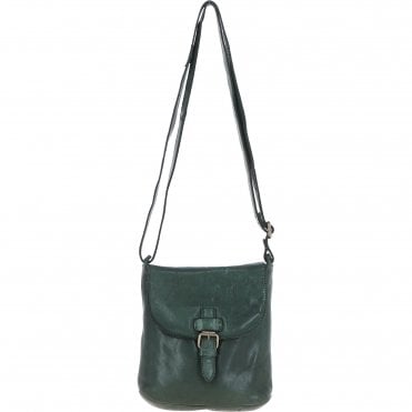 Luxury Small Leather Flight Bag Green: D-90