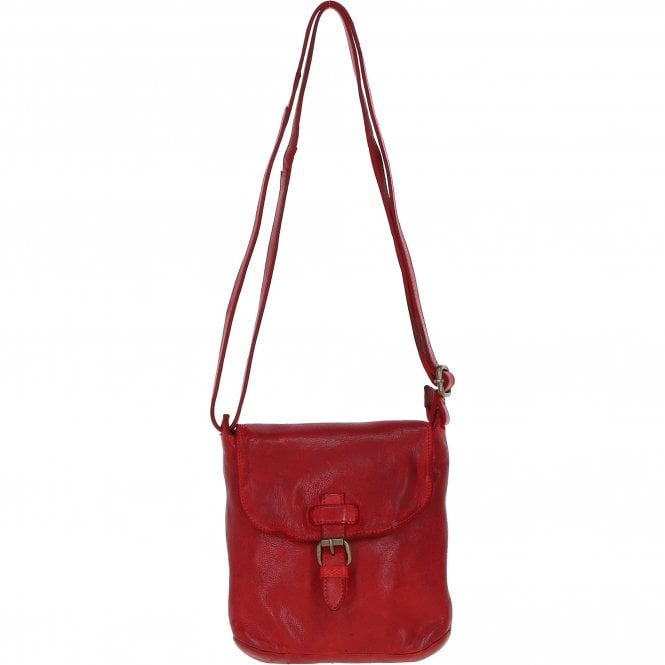 Ashwood Luxury Small Leather Flight Bag Red: D-90