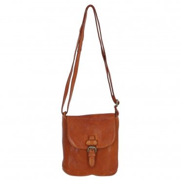 Luxury Small Leather Flight Bag Tan: D-90