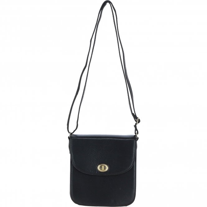 Ashwood Medium Leather Crossbody Bag Black: V-81