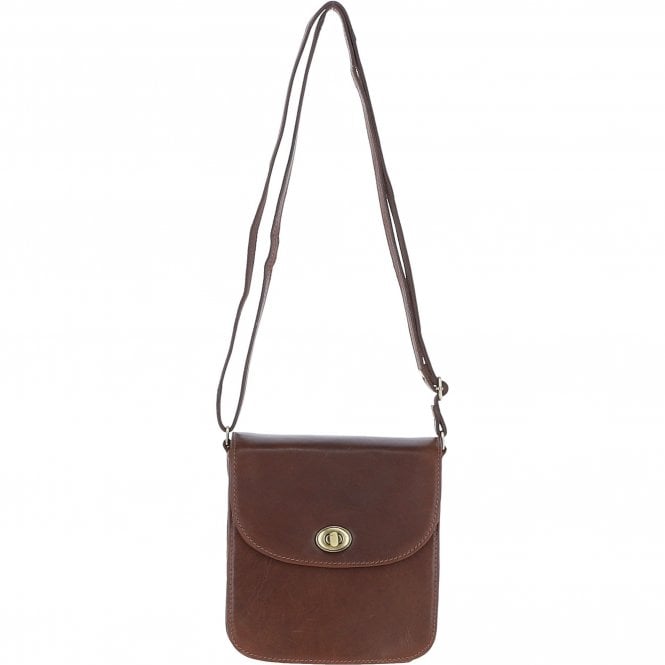 Ashwood Medium Leather Crossbody Bag Brown: V-81