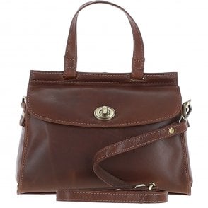 Ashwood Medium Leather Grab Bag Brown: V-83
