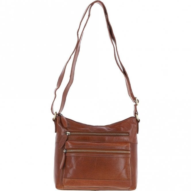 Ashwood Medium Leather Shoulder Bag Honey: T-83