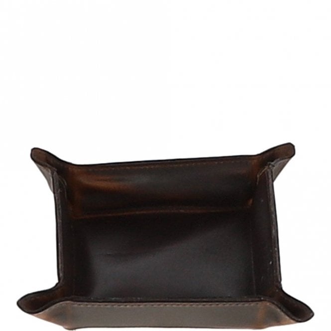 Ashwood Medium Leather Tidy Tray Copper Brown : 5999