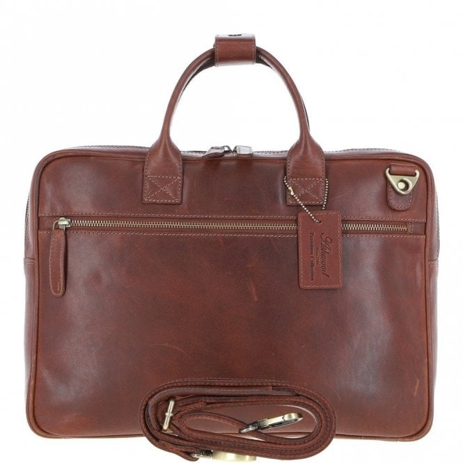 Ashwood Medium Luxury Leather Ipad Work Bag Chestnut: K-46
