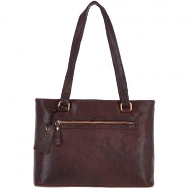 Medium Vintage Leather Handbag Brandy – G26