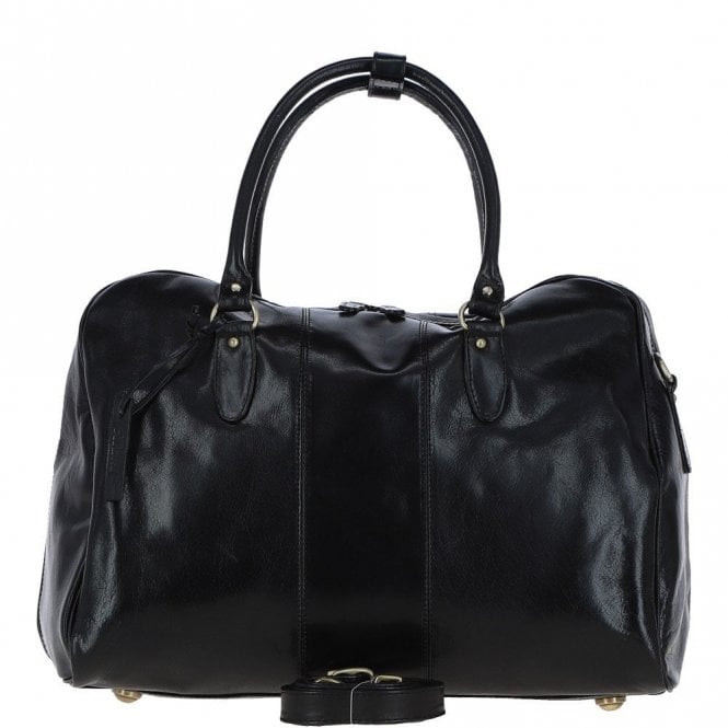 Ashwood Medium Weekend Leather Holdall Black : Harry