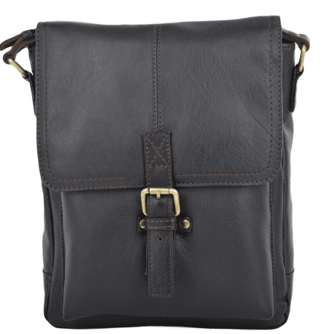 Ashwood Mens A4 Ipad Pocket Leather Messenger Bag Brown/tum : Benjamin