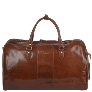 Mens Large Leather Weekend Holdall Chestnut/vt : Charles