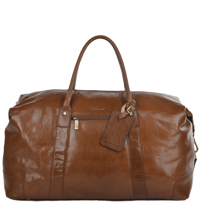 Ashwood Mens Large Vegetable Tanned Leather Travel Holdall Chestnut : Harold