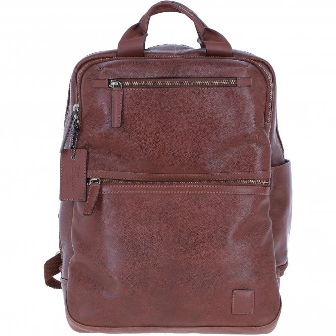 Ashwood Mens Leather Backpack chestnut: Jordan