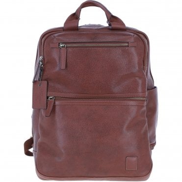 Mens Leather Backpack chestnut: Jordan