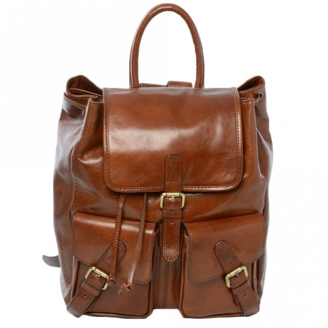 Ashwood Mens Leather Backpack - Rucksack Chestnut