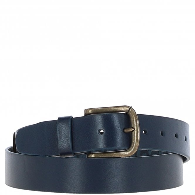 Ashwood Mens Leather Belt Navy: MB-107