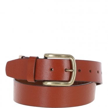 Mens Leather Belt Tan: MB-107
