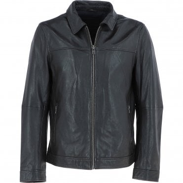 Ashwood Mens Leather Biker Jacket Dark Brown: AMJ-9