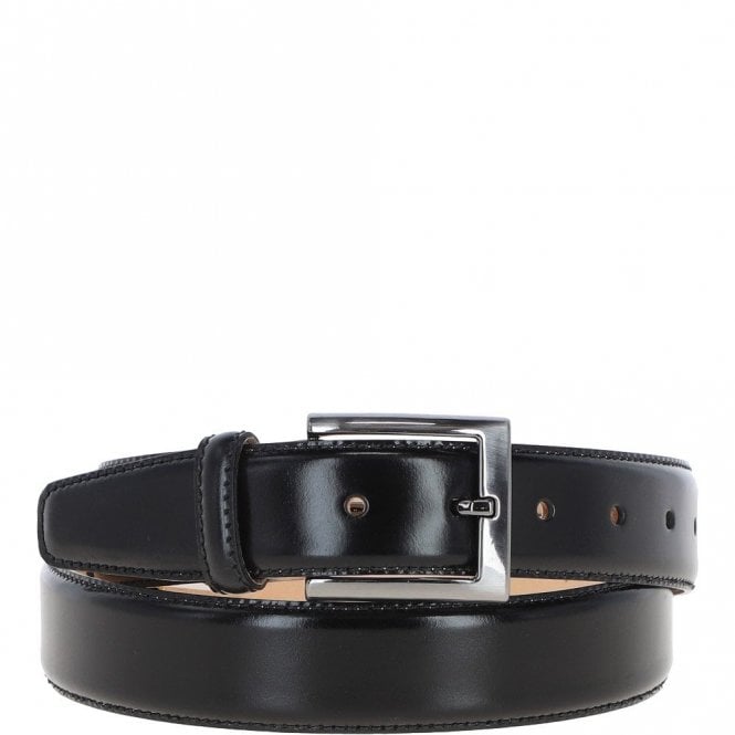 Ashwood Mens Leather Chino Belt Black: MB-102