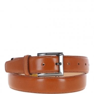 Mens Leather Chino Belt Tan: MB-102