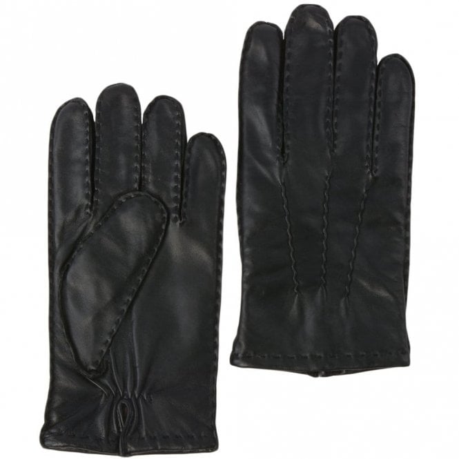 Ashwood Mens Leather Gloves Black : 710