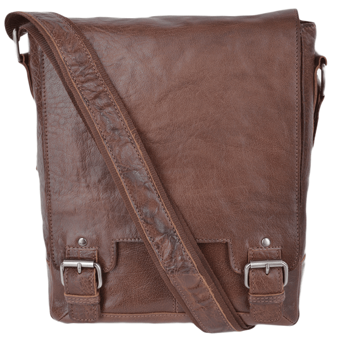 Ashwood Mens Leather Ipad Messenger Bag Tan/crum : 8342