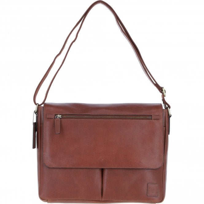 Ashwood Mens Leather Messenger Bag Chestnut: BLAKE