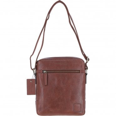 Mens Leather Messenger Bag Chestnut: Logan