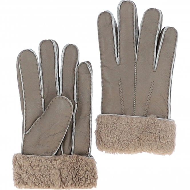 Ashwood Mens Leather Sheepskin Gloves Taupe: DB905