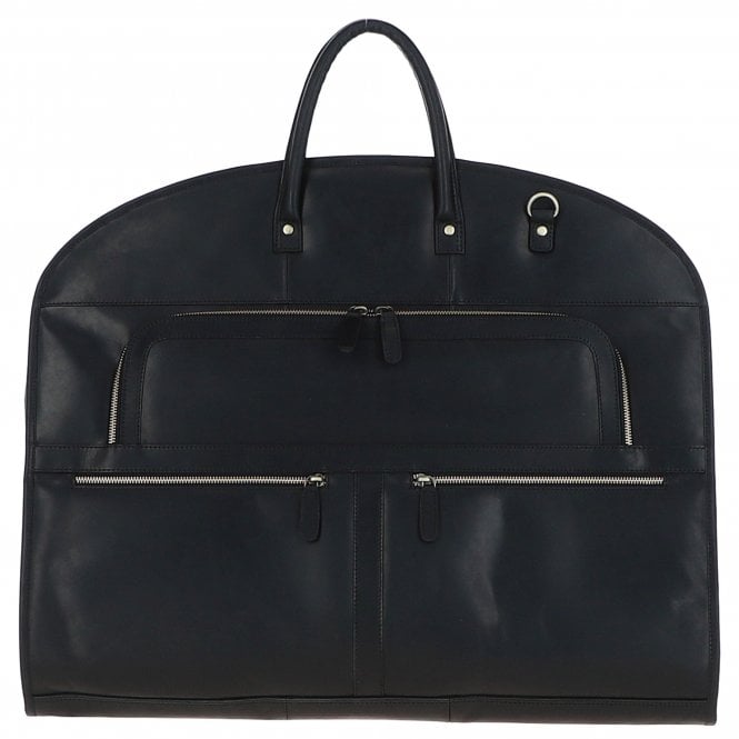 Ashwood Mens Leather Suit Carrier Black: K-50