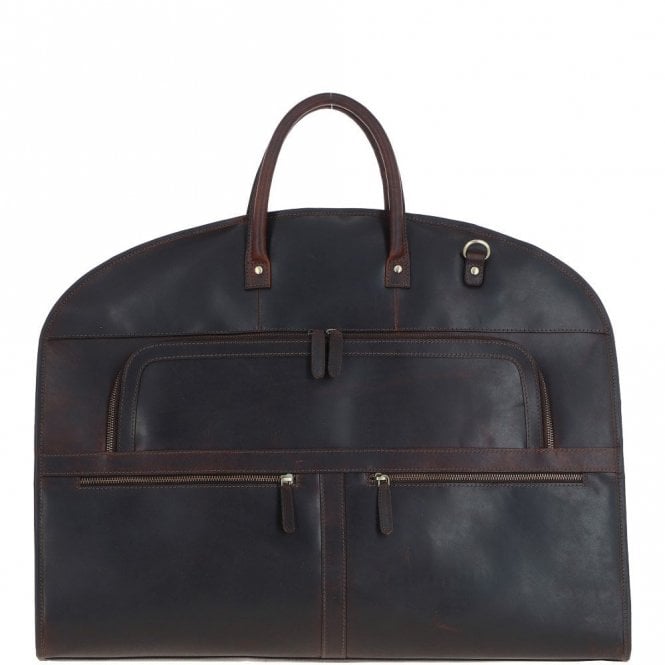 Ashwood Mens Leather Suit Carrier Brown: K-50