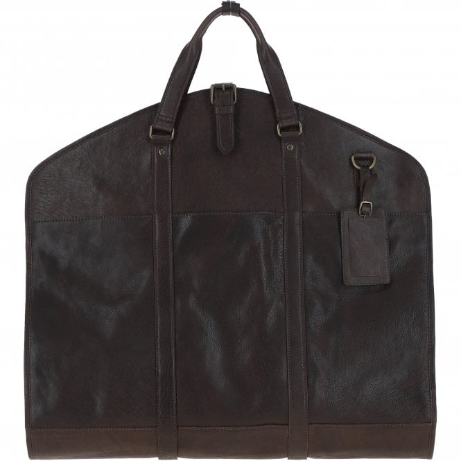 Ashwood Mens Leather Suit Carrier Brown: Savile