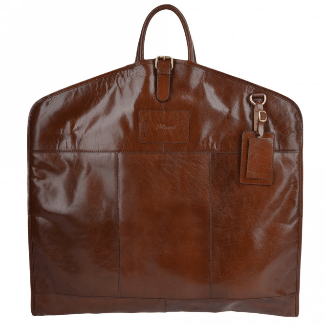 Ashwood Mens Leather Suit Carrier Chestnut : Harper
