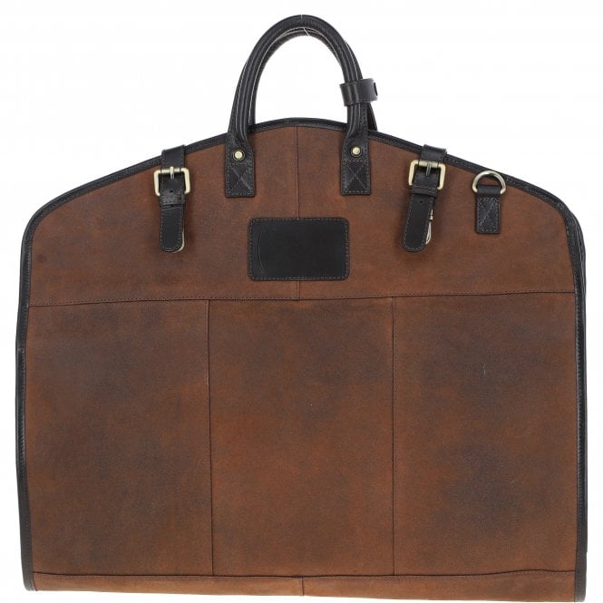 Ashwood Mens Leather Suit Carrier Oily Brown : Curtis