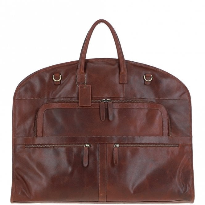 Ashwood Mens Leather Suit Carrier Tan: K-50