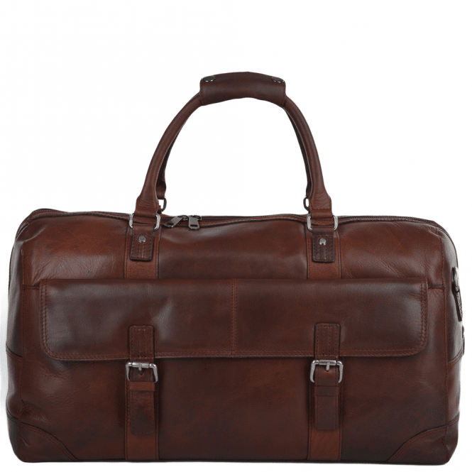 Ashwood Mens Leather Travel Bag Tan : Francis