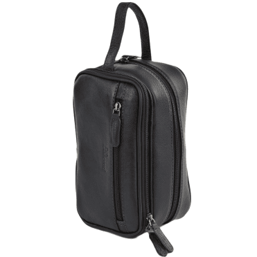 Mens Leather Washbag Brown/tum : 2080